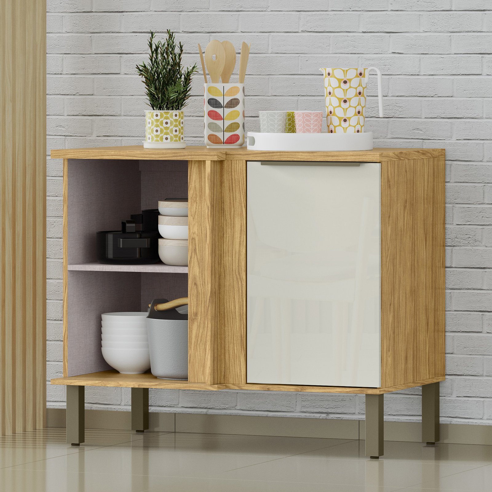 MX - Ambiente Individual - Balcão Canto - Marrocos+OffWhite