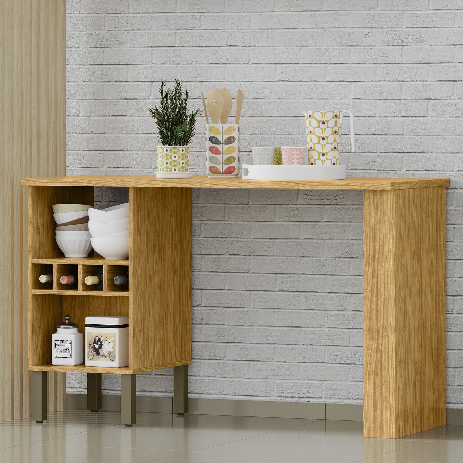 MX - Ambiente Individual - Ilha Gourmet - Marrocos+OffWhite