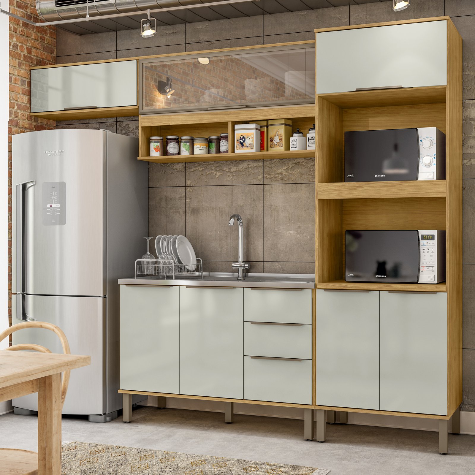 MX - Ambiente - Verace - Cozinha 10 - Marrocos - OffWhite - Conjunto Compacto