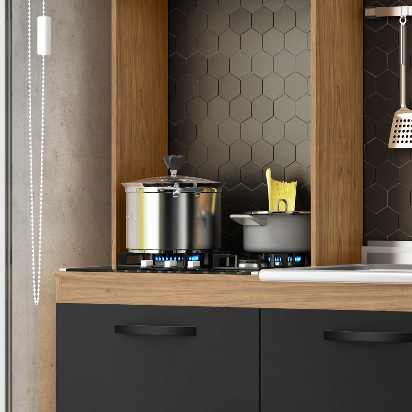 MX - Diferencial 2 - Cozinha Zoe - Freijo - Nero