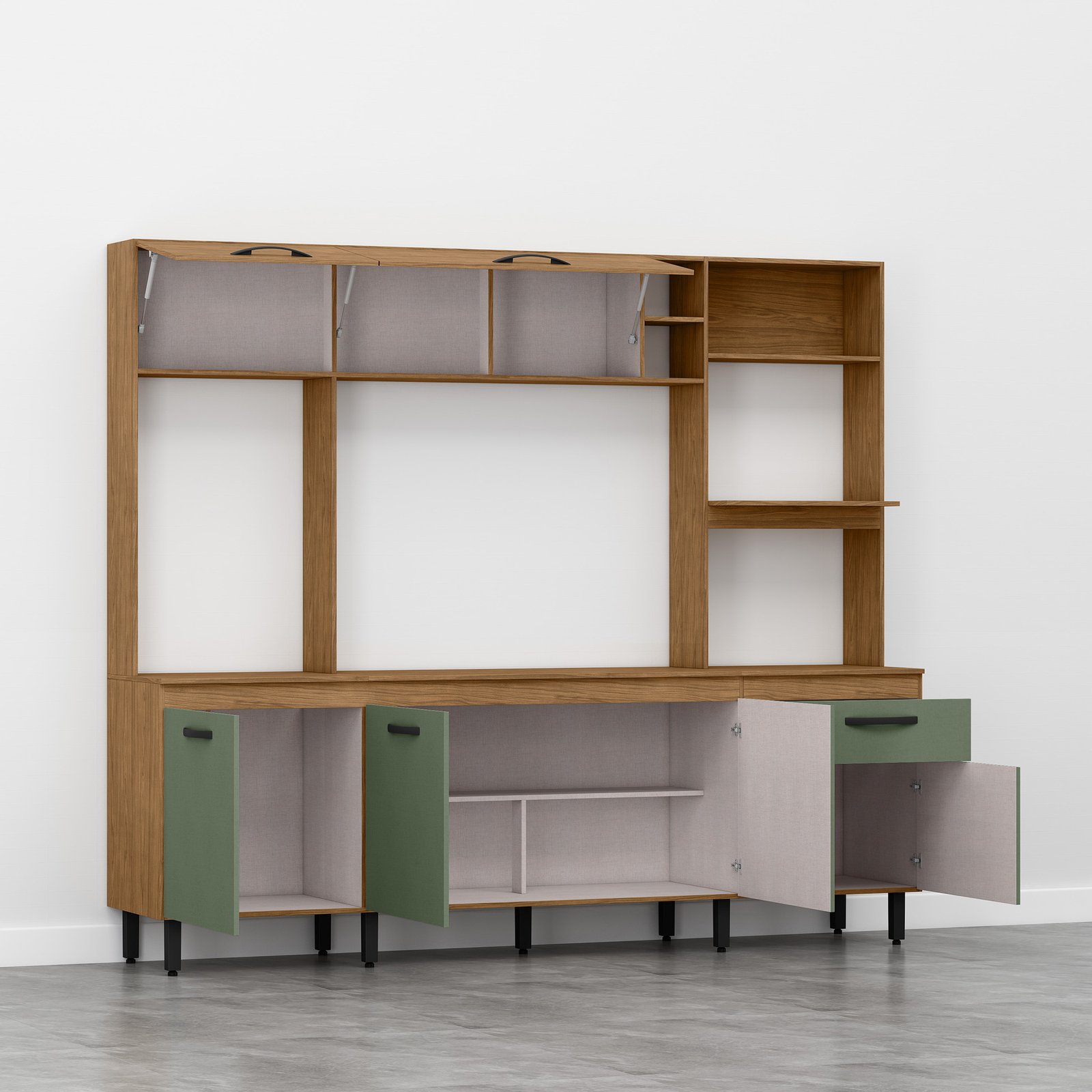 MX - Fundo Aberto - Cozinha Zoe + Tampo - Freijo - Jade (1)