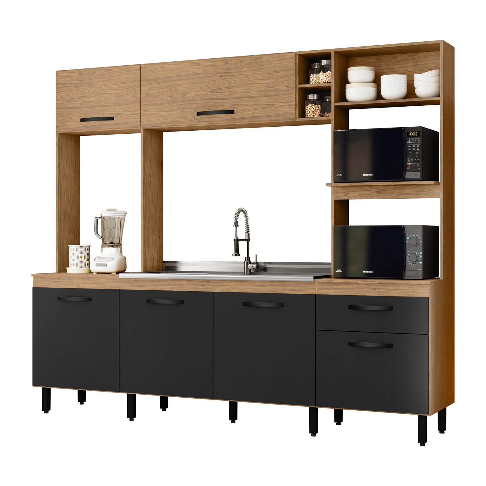 MX - Fundo Infinito - Coozinha Zoe+Tampo - Freijo - Nero - 2