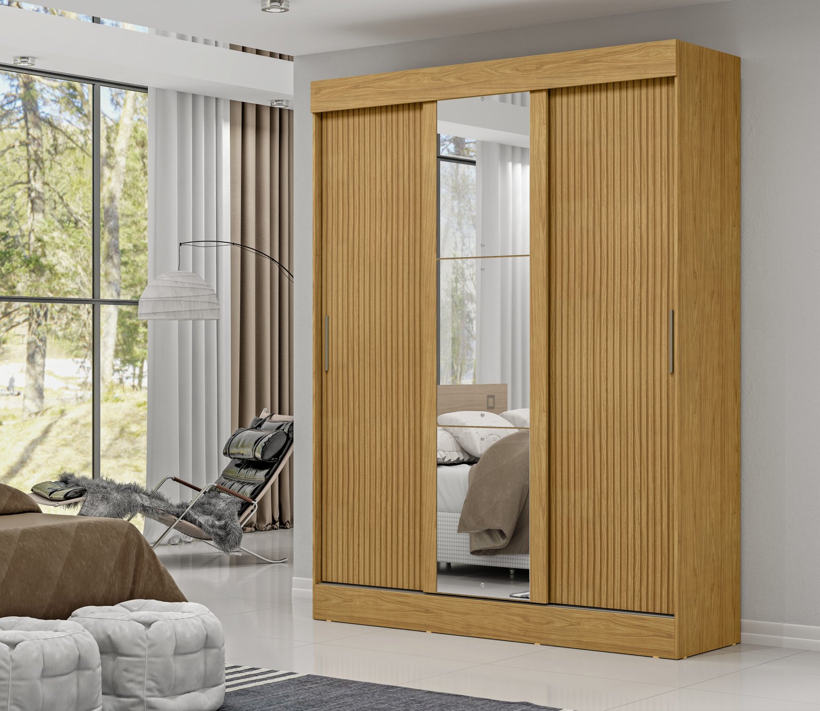 MX Móveis - Ambiente - Roupeiro Sirius+KER21- Marrocos+Marrocos+Ripado