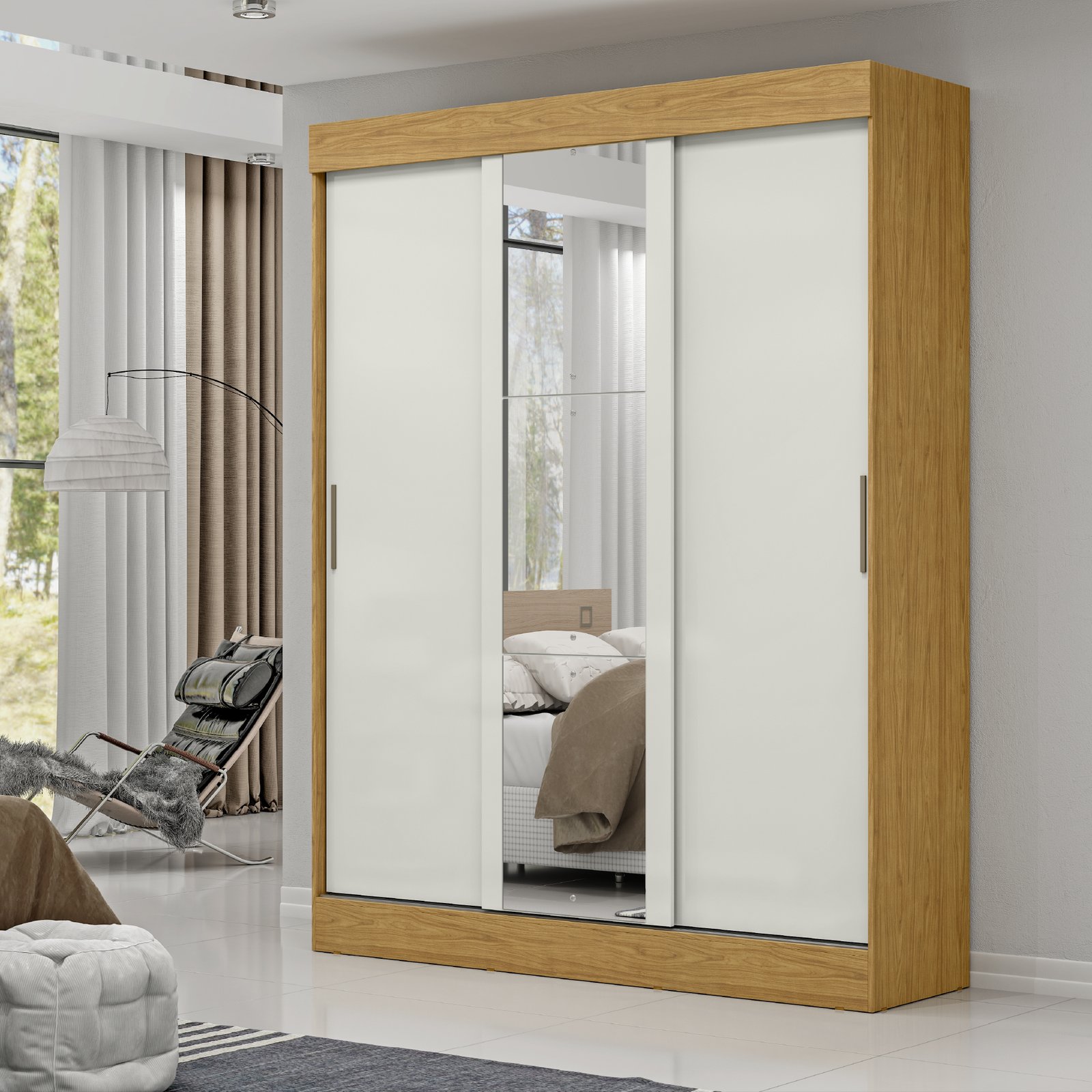 MX Móveis - Ambiente - Roupeiro Sirius+KER21- Marrocos+OffWhite