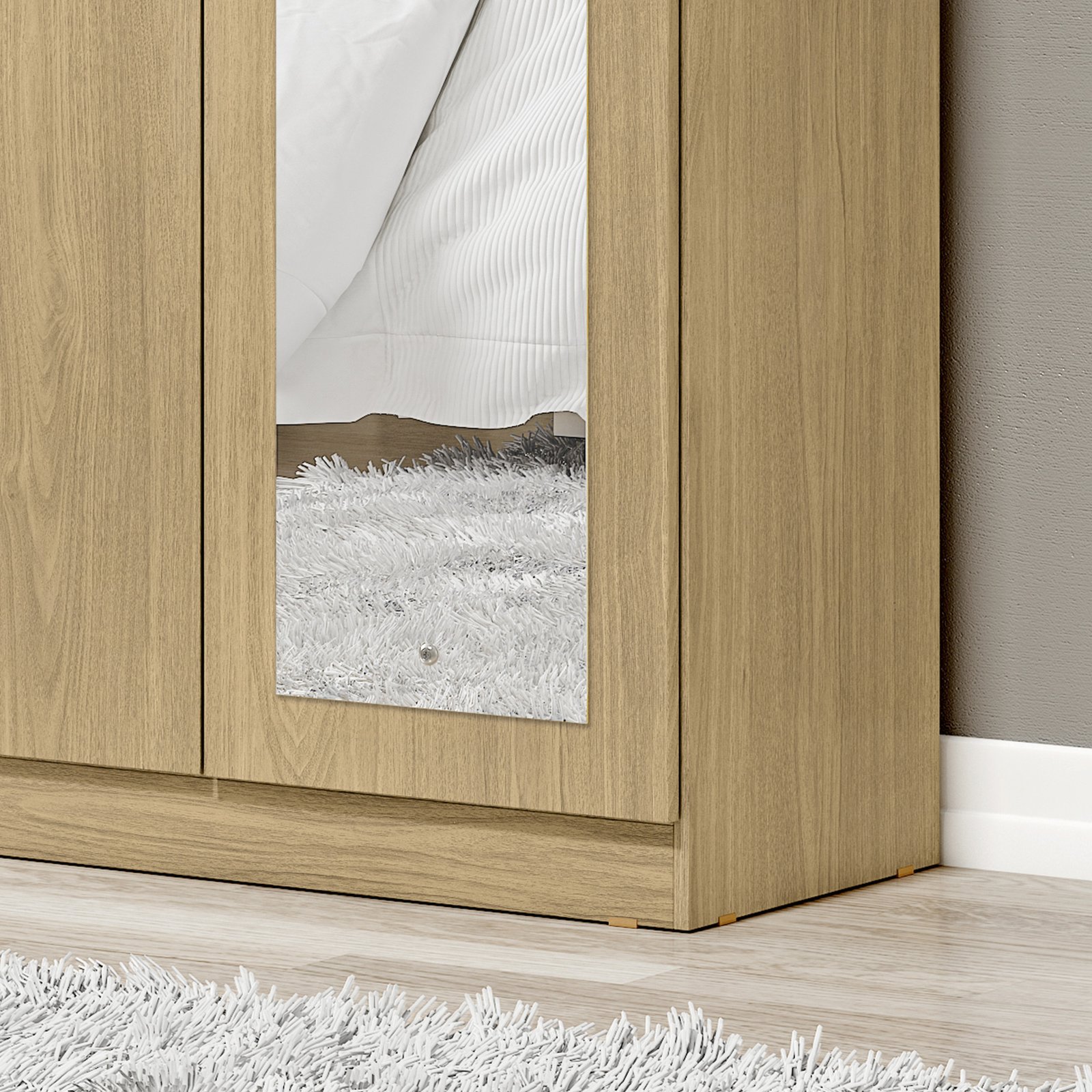 MX Moveis - Detalhe 1 - Multiuso Lince - Castanho - Castanho - Espelhos