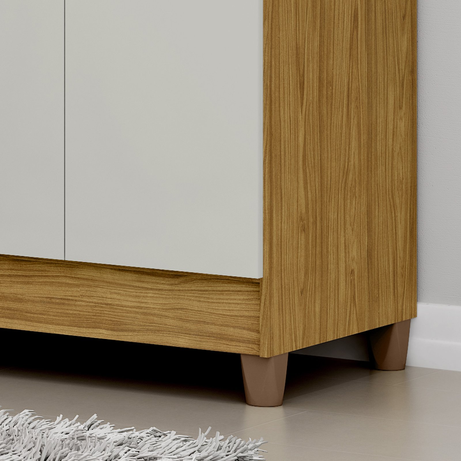 MX Moveis - Detalhe 1 - Roupeiro Toledo 06 Portas - Marrocos+OffWhite