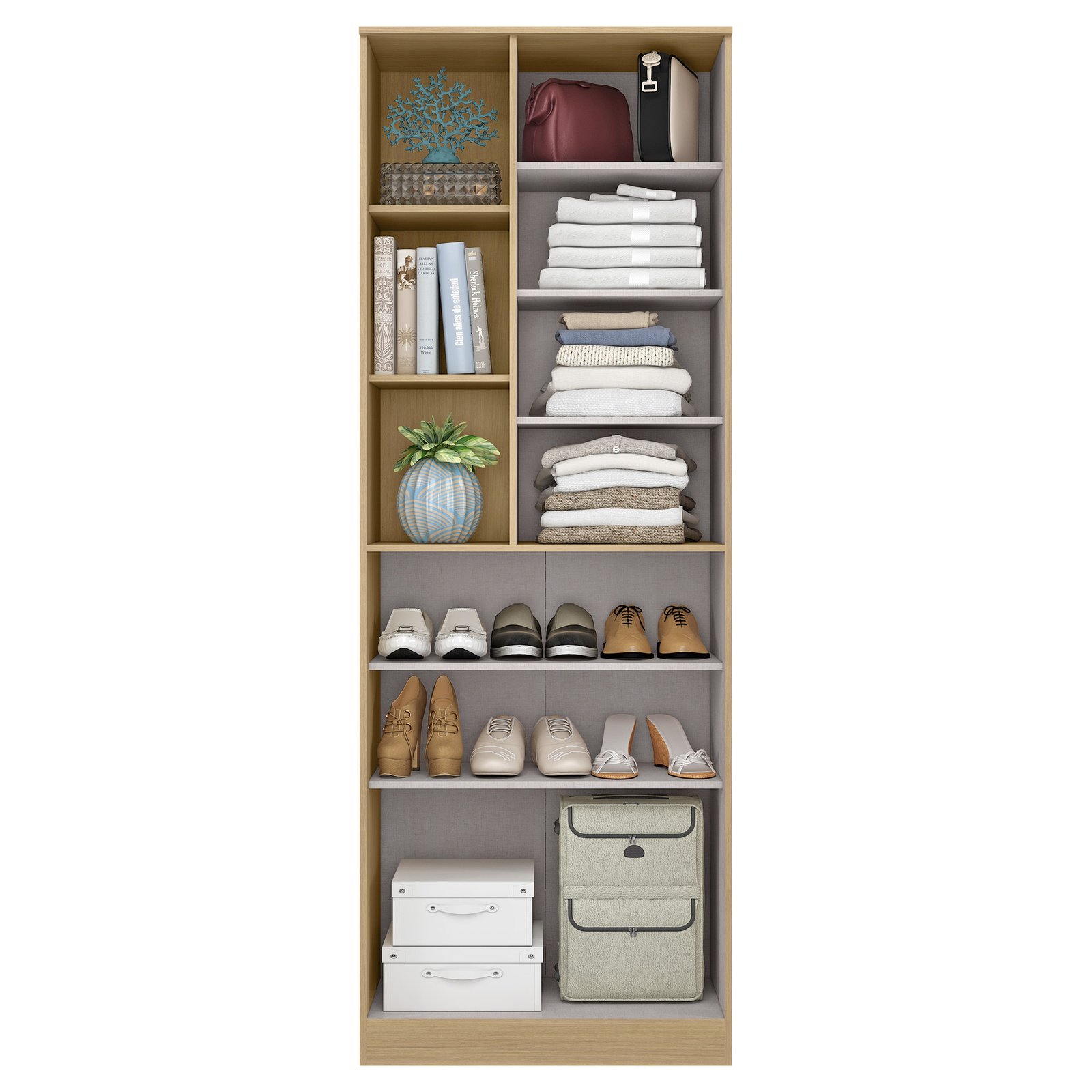 MX Moveis - Fundo Infinito - Multiuso Lince - Castanho