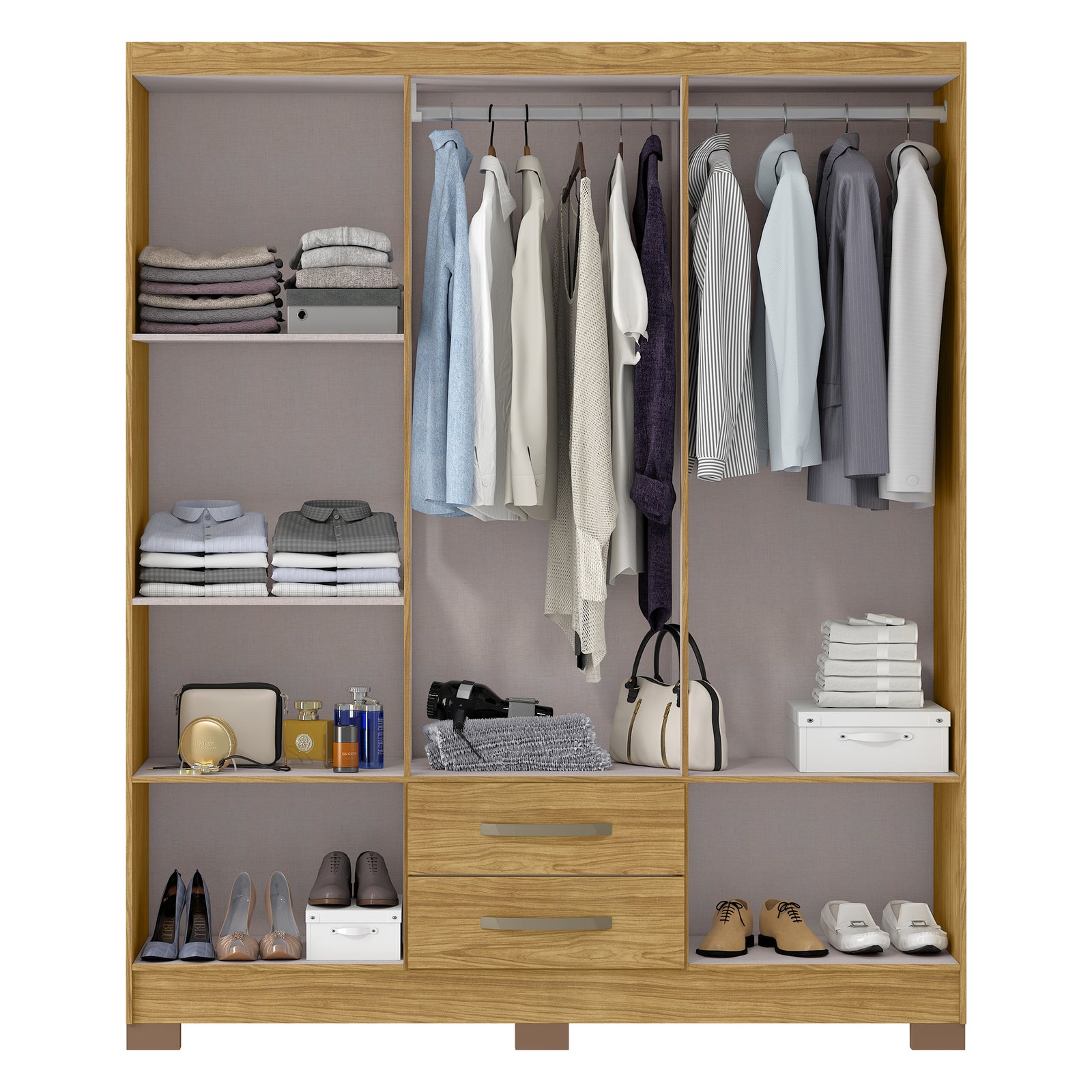 MX Moveis - Fundo Interno - Roupeiro Santiago 6 Portas - Marrocos