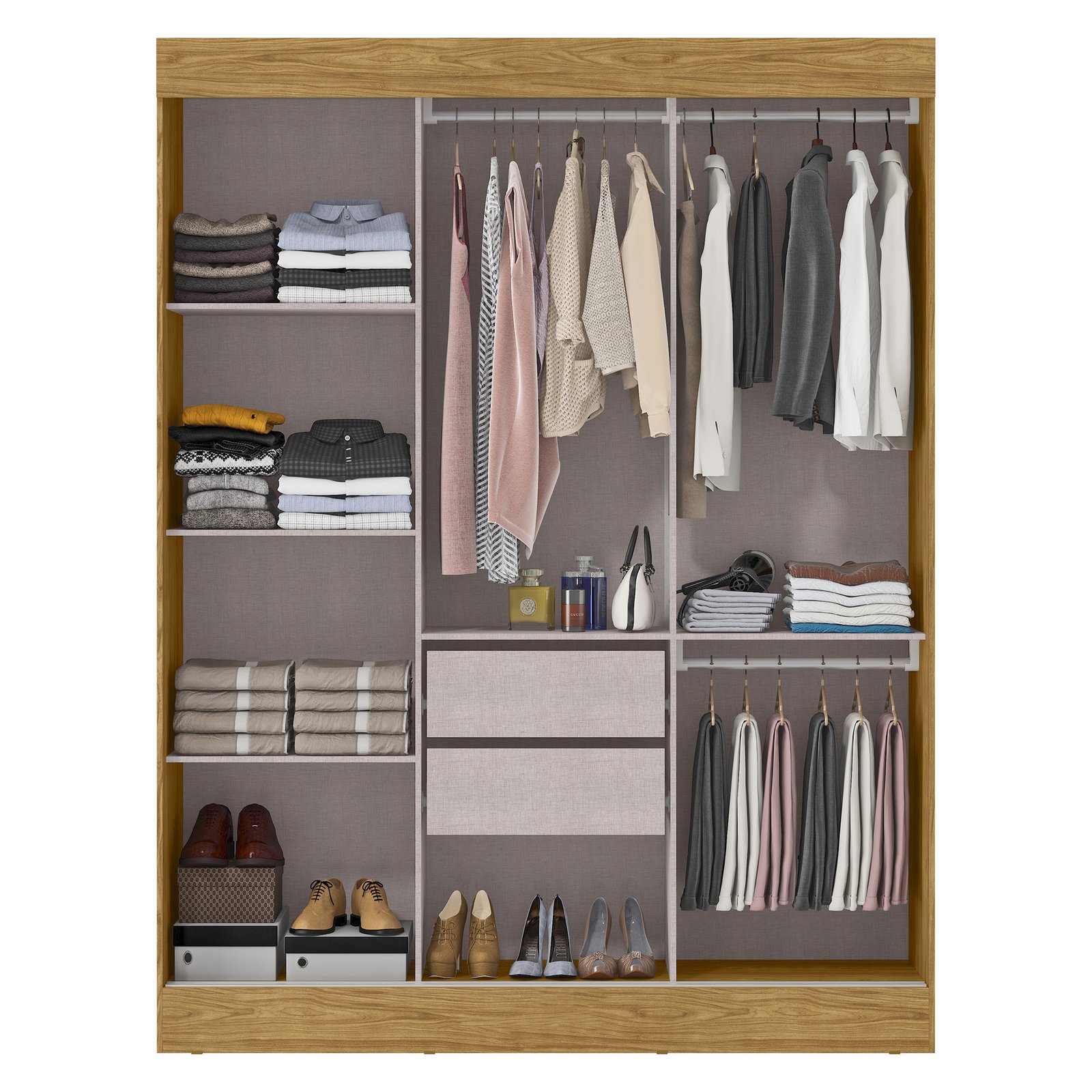 MX Móveis - Fundo Interno - Roupeiro Sirius - Marrocos+OffWhite